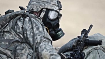 Stryker Brigade Soldiers Train in CBRN Masks