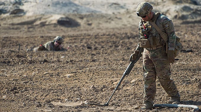 Air Force EOD Security Forces Firefighters Train Together While Deployed