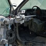 EOD Tech Manipulates Robot to Disable Bomb Threat in Vehicle