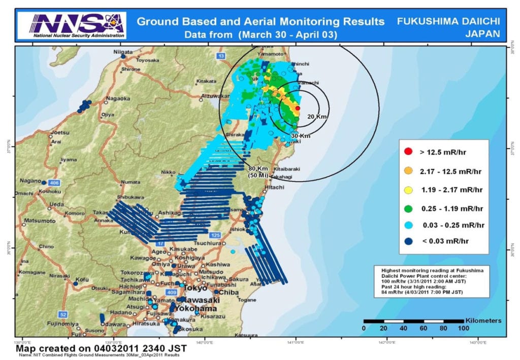 NNSA Surveillance of Fukushima Nuclear Disaster in 2011