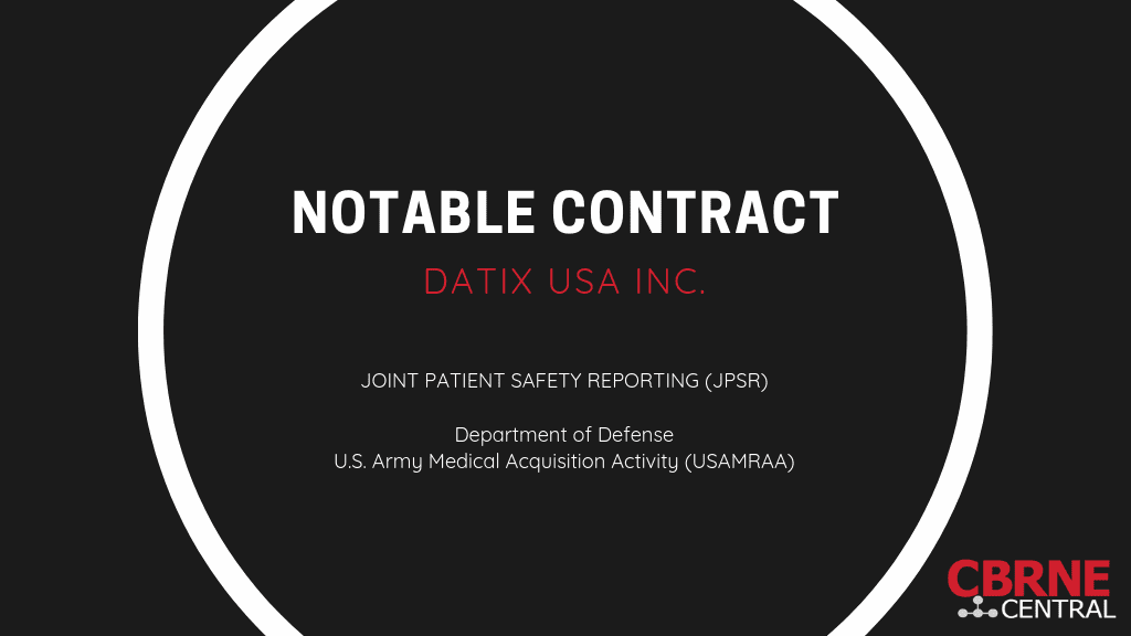 Notable contract award banner - Datix USA Inc. JPSR system