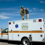 An instrumented mannequin is prepared atop an ambulance, to learn if first responders can significantly reduce their exposure to chlorine gas by climbing higher. Credit: Al Vogel, Dugway Public Affairs Jack Rabbit II Chlorine Release Trials
