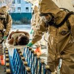 The decontamination processing line during a joint NYPD-Army National Guard CBRN training exercise. Credit: Harley Jelis NYPD and COBRA Joint CBRN Training